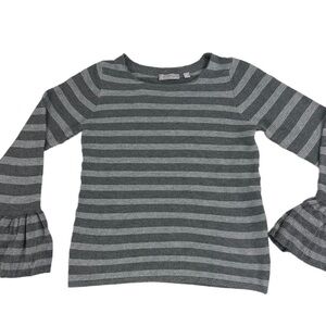 Evolution by Cyrus Bell Sleeve Striped Knit Sweater